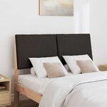 vidaXL Tête de lit capitonnée Noir 120 cm Pin massif