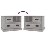 vidaXL Table de chevet sonoma gris 60x39x45 cm