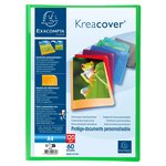 Protège document personnalisable PP Kreacover 120 vues assortis EXACOMPTA