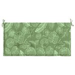 vidaXL Coussin de banc de jardin motif de feuilles 120x50x4 cm