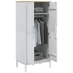 vidaXL Garde-robe FLORO blanc 77x53x171 cm bois massif de pin