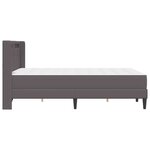 vidaXL Cadre de lit avec matelas Gris 140 x 190 cm Simili cuir