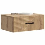 vidaXL Cabinet de chevet mural Chêne artisanal 49 x 34 5 x 20 cm