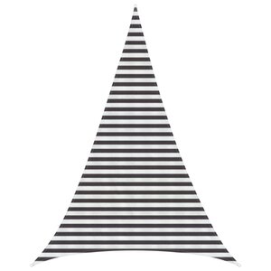 vidaXL Voile d'ombre 3 x 4 x 4 m HDPE Triangulaire Anthracite et blanc