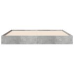vidaXL Cadre de lit sans matelas gris béton 140x200 cm