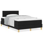 vidaXL Lit ressort avec matelas noir 120x200 cm tissu
