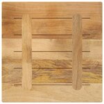 vidaXL Dessus de table 60x60x3 8 cm carré bois massif de manguier brut