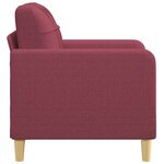 vidaXL Fauteuil Rouge bordeaux 60 cm Tissu