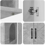 vidaXL Maison pour chat Béton 85 x 55 x 50 cm Bois d'ingénierie