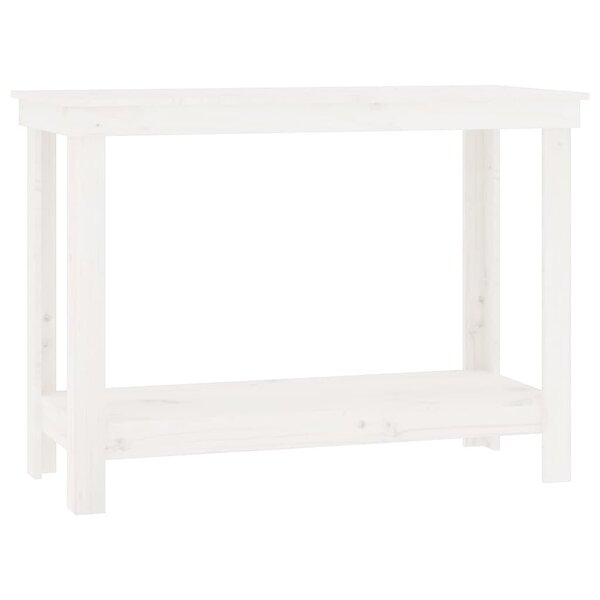 vidaXL Banc de travail Blanc 110x50x80 cm Bois de pin massif