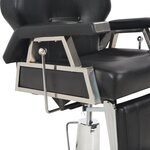 vidaXL Chaise de barbier Noir 72x68x98 cm Similicuir