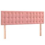 vidaXL Sommier à lattes de lit avec matelas Rose 140x190 cm Velours