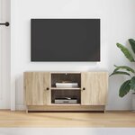 vidaXL Meuble TV 102 x 34 5 x 50 cm Chêne Sonoma Bois d'ingénierie