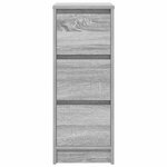 vidaXL Buffet sonoma gris 29 5x34x76 cm bois d'ingénierie