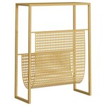 vidaXL Porte-revue Doré 35x15x45 cm Acier