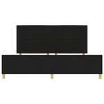 Cadre de lit en tissu noir vidaXL 200x200 cm