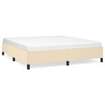 vidaXL Cadre de lit sans matelas crème 180x200 cm tissu