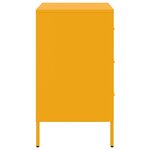 vidaXL Tables de chevet 2 Pièces jaune moutarde 36x39x68 cm acier