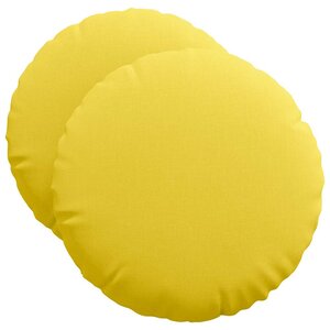 vidaXL Coussins de siège 2 pc Tissu Jaune clair Ø50 x 19 cm