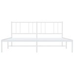 vidaXL Cadre de lit métal sans matelas et tête de lit blanc 183x213 cm