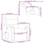 vidaXL Fauteuil de massage inclinable Noir Tissu