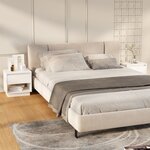 vidaXL Tables de chevet 2 Pièces Blanc 45x34x44 cm bois d'ingénierie