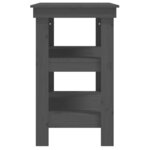 vidaXL Banc de travail Gris 78 5x50x80 cm Bois de pin massif