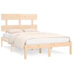 vidaXL Cadre de lit bois massif 120x190 cm petit double