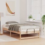 vidaXL Cadre de lit Marron 75 x 190 cm Pin massif