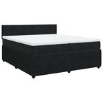 vidaXL Sommier à lattes de lit et matelas Noir 200x200 cm Velours