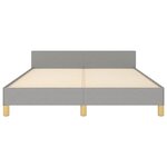 vidaXL Cadre de lit sans matelas gris clair 140x200 cm tissu