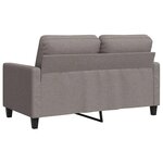 vidaXL Canapé à 2 places Taupe 120 cm Tissu