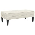 Banc en velours crème de 113 cm vidaXL