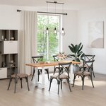 vidaXL Pieds de table à manger Blanc 2 pièces 60 x (72-73) cm Acier