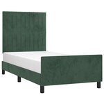 vidaXL Cadre de lit sans matelas vert foncé 80x200 cm velours