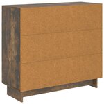 vidaXL Buffet Chêne fumé 89 x 34 5 x 80 cm Bois d'ingénierie