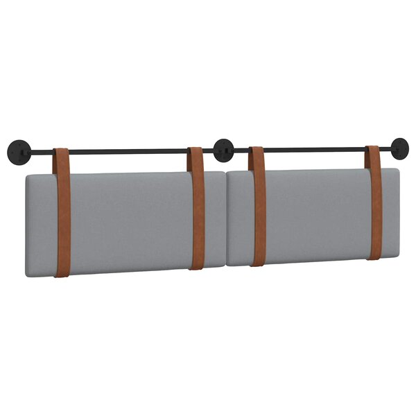 vidaXL Tête de lit suspendue Gris clair PU antique