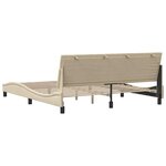 vidaXL Cadre de lit sans matelas crème 180x200 cm tissu