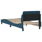 vidaXL Cadre de lit avec tête de lit Dover bleu 80x200 cm velours