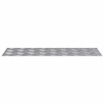 vidaXL Plaques à damier 4 Pièces Argent 75 x 25 cm Aluminium