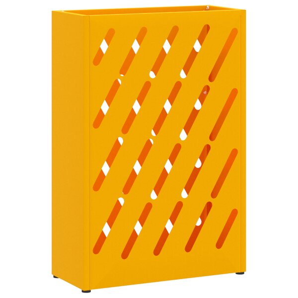 vidaXL Support de parapluie moutarde 28x12x41 cm en acier