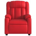 vidaXL Fauteuil inclinable électrique Rouge Similicuir