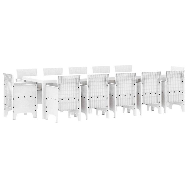 vidaXL Ensemble de salle à manger pour jardin avec coussin 13 Pièces