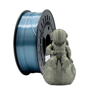 Filament 3D PLA SOIE - Diamètre 1 75 mm - Bobine 1kg - Couleur Argent