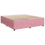 vidaXL Sommier à lattes de lit avec matelas Rose 180x200 cm Velours