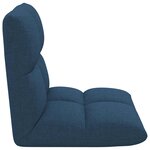 vidaXL Fauteuil de sol ajustable Bleu Tissu