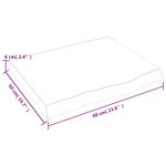 vidaXL Étagère murale 60x50x(2-6) cm bois de chêne massif non traité