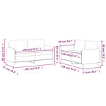 vidaXL Ensemble de canapés 2 Pièces avec coussins Rouge bordeaux Tissu