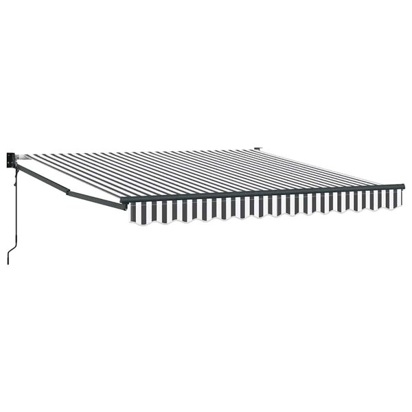 vidaXL Auvent rétractable anthracite/blanc 3x2 5 m tissu et aluminium