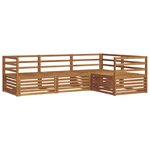 vidaXL Ensemble de canapés d'extérieur 4 Pièces Naturel